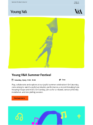 Victoria and Albert Museum - Coming up at Young V&A