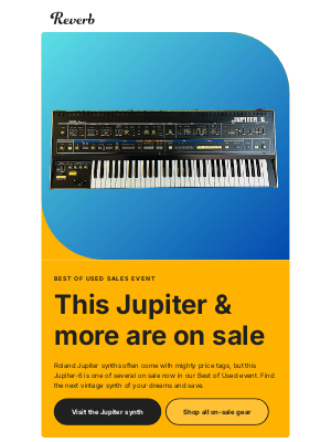 Reverb - A down-to-Earth Jupiter & more on-sale vintage