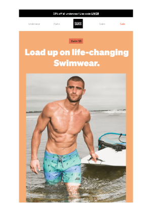 SAXX Underwear - Stock up on Swim style this summer ☀️
