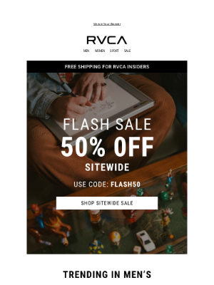 RVCA - 50% Off Sitewide