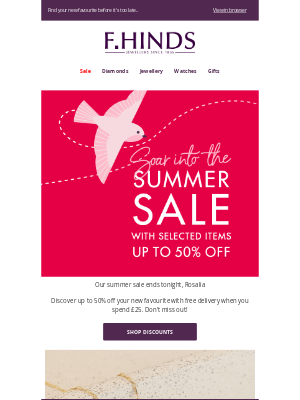 F.Hinds Limited (United Kingdom) - FINAL HOURS OF SALE | Up to 50% off ends tonight!