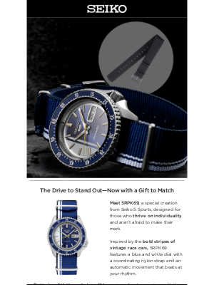Seiko - Built to Move. Made to Be Noticed. Free Strap Included.