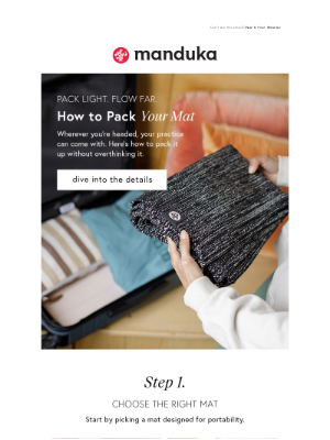Manduka - How To Pack Your Yoga Mat