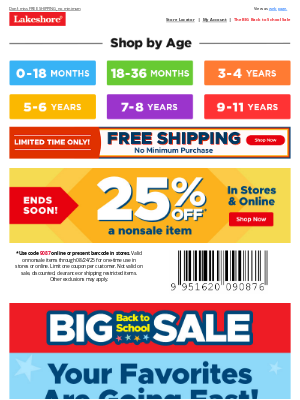 Lakeshore Learning - ⏱️ Ends Tomorrow! 25% Off a Nonsale Item!