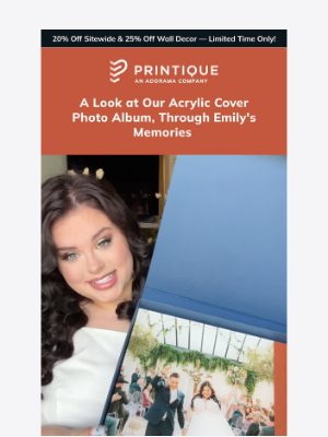 Printique - 20% Off Sitewide — Create Timeless Memories with Acrylic Photo Album