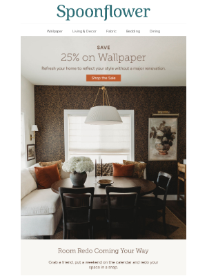 Spoonflower - Get 25% off wallpaper