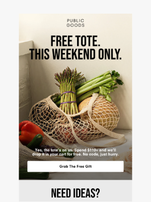 Public Goods - Free Gift Alert: Get a Mesh Tote for Free 🎁