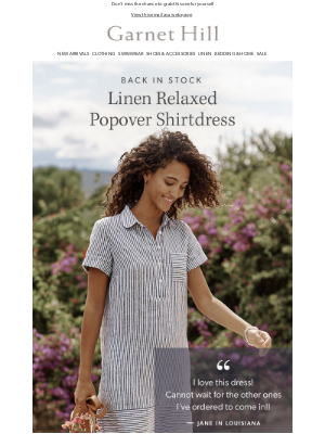 Garnet Hill - Back in stock: a bestselling dress for summer & beyond