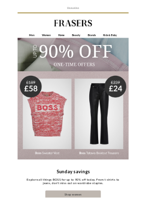 House of Fraser (United Kingdom) - Up to 90% off BOSS