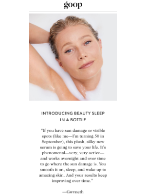 Goop - ✨ new! GOOPGLOW Dark Spot Exfoliating Sleep Milk ✨