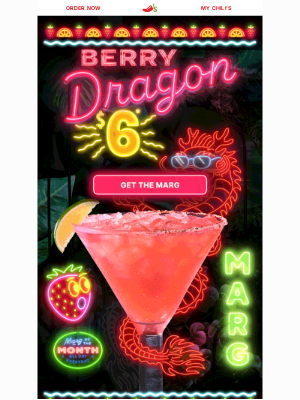Chili's Grill & Bar - Our $6 Berry Dragon Marg leaves in three days 🐉🍹