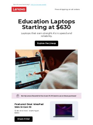 Lenovo Technology (United Kingdom) - Earn straight A’s in speed  + reliability ✔️