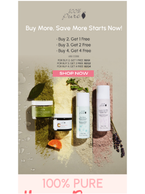 100% PURE - Your cart deserves a bonus 💝
