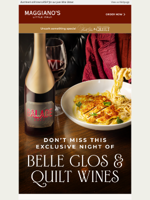 Maggiano's Little Italy - With pairings this special, no wonder seats are nearly gone