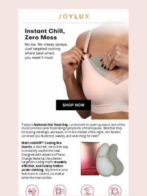 Joylux - Hot flashes don’t have to win today