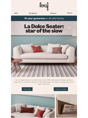 The NEW La Dolce Seater sofa