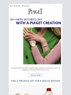 Piaget - The gifts she’ll love this Mother’s Day