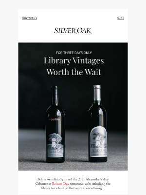 Silver Oak Cellars - This Weekend Only: Rare Library Releases