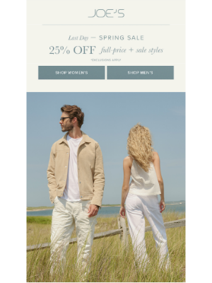 Joe's Jeans - Last Chance for 25% OFF