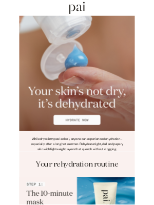 Pai Skincare - Your rehydration regimen is inside