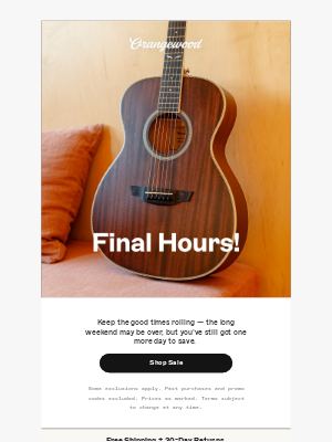 Orangewood Guitars - Final Hours!