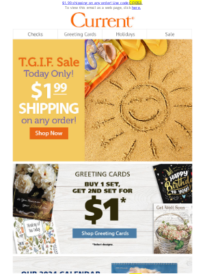 Current Catalog - $1.99 Shipping for our TGIFriday One-Day Sale!