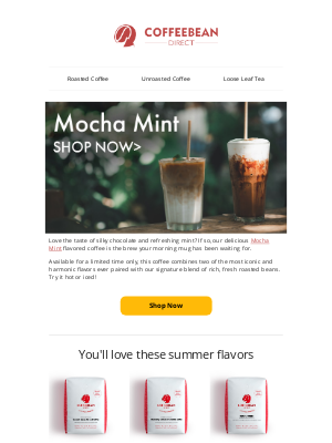 Coffee Bean Direct - 🍫 Mocha Mint Coffee - Available for a Limited Time