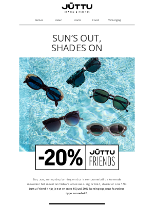 Juttu (Belgium) - 😎 Cadeautjestijd: -20% op zonnebrillen, gratis petjes en nagellak