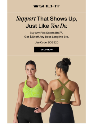 Shefit - 2 Bras. $20 Off. Offer Ends Soon