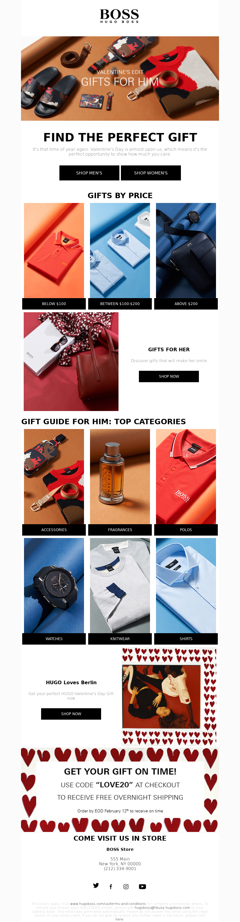 HUGO BOSS - Last Minute Valentine's Gifts