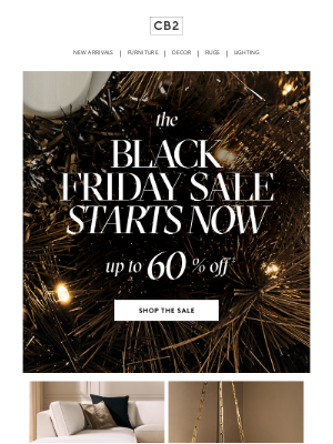 CB2 - STARTS NOW: THE BIGGEST SALE OF THE YEAR