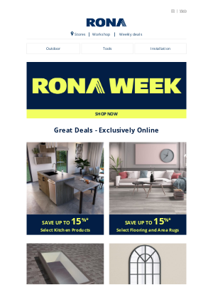Lowes Canada - Online only: Get up to 30% off
