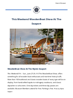 Mystic Knotwork - WoodenBoat Show This Weekend, Floatswella, Summer Of The Morgan