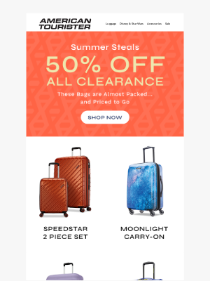 American Tourister - Half-Off Styles for Your Next Summer Getaway