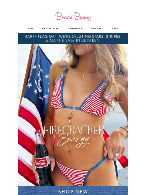 Beach Bunny Swimwear - She's a total firecracker (& so is her swimwear) 🧨