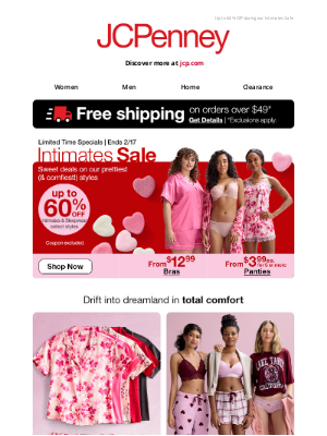 JCPenney - Get cuter intimates & PJs...on sale now! 💕