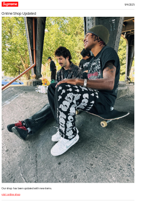 Supreme - Online Shop Update