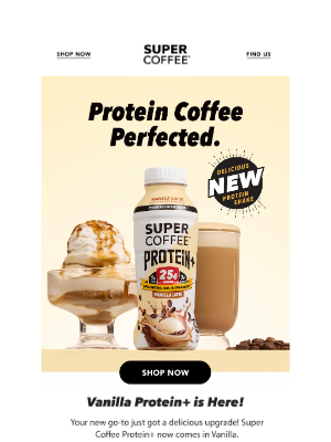 Super Coffee - NEW: Vanilla Protein+ is Here 🍦☕🎉