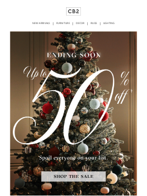 CB2 - ENDING SOON—holiday on sale