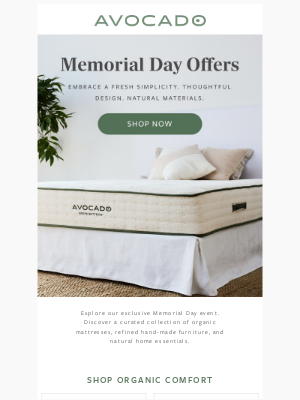 Avocado Green Mattress - Memorial Day Offers: Now Live 🌿