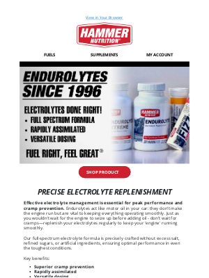 Hammer Nutrition - Electrolytes Done Right!