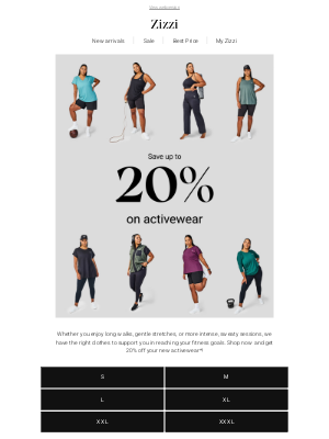 Zizzi Fashion - Ready, set, go - Get 20% off our activewear right now!