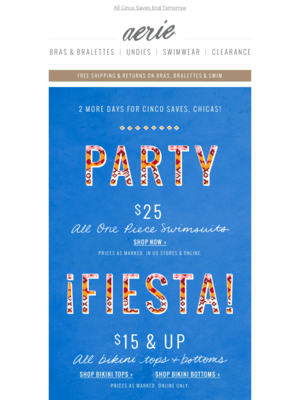 Cinco de Mayo email templates - example by American Eagle Outfitters