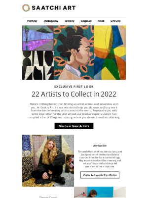 Saatchi Art - Just Announced: 2022’s Leading Artists