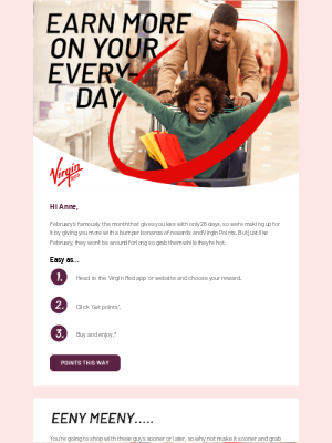 Virgin America - Earn boosted points this month with Virgin Red