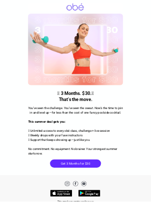 obé Fitness - Still thinking about it? Your summer sweat squad’s waiting. 💦