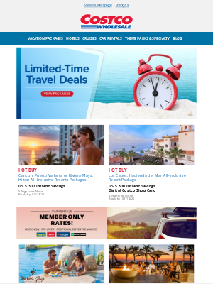 Costco Canada - Limited-Time Travel Deals with Costco Travel