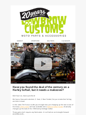 Lowbrow Customs - How to drastically change the rear end of your Softail in 2 easy steps.