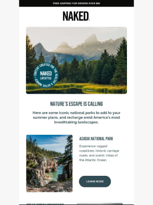 Naked Nutrition - Explore 5 Stunning US Parks This Summer