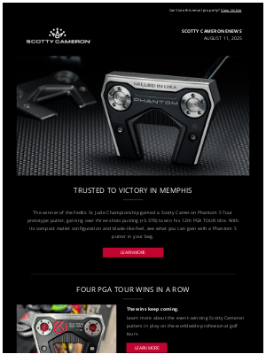 Scotty Cameron - FedEx St. Jude Champion Trusts a Phantom 5 to Victory